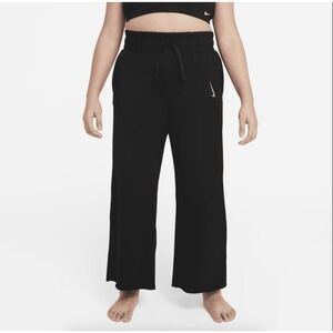 Nike Yoga Girls Black Wide Leg Sweatpants Elastic Drawstring‎ Waist Size Small